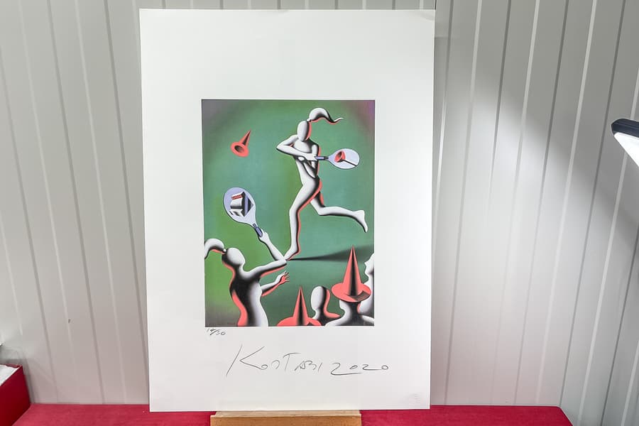 Kunstdruck nach Kostabi, limitierte Auflage, signiert